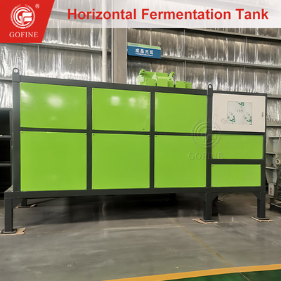 Horizontale gistingstank voor de productie van organische meststoffen met precieze temperatuurregeling
