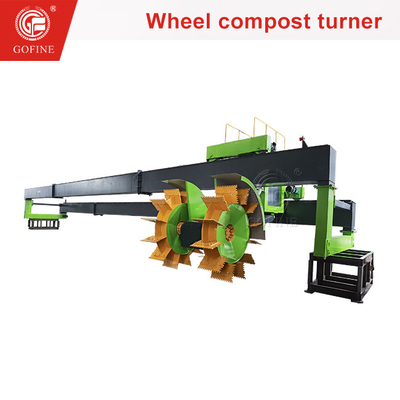 Keuken Voedsel afval wiel type compost draaiende organische meststof machine
